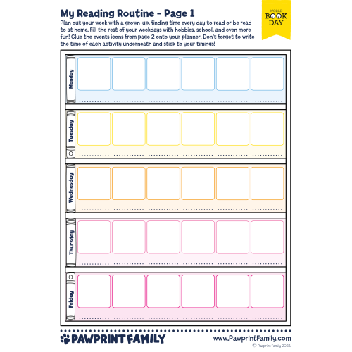 Reading Routine Timetable