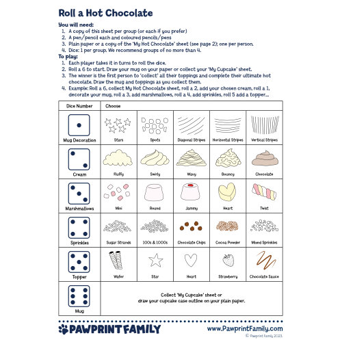 Roll a Hot Chocolate