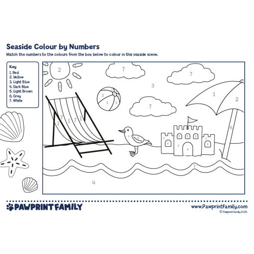 Seaside Colour By Numbers