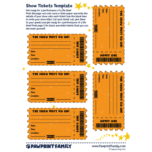 Show Tickets Template