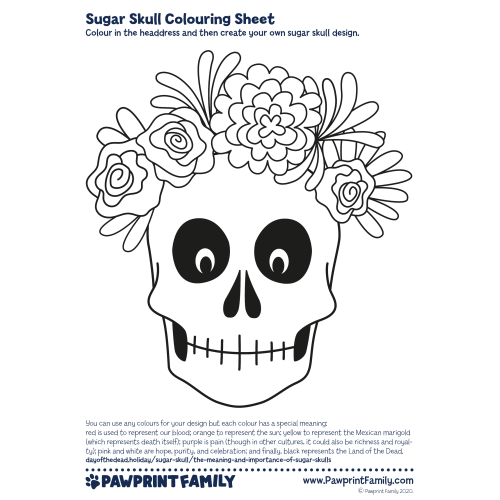 Sugar Skull Colouring Sheet