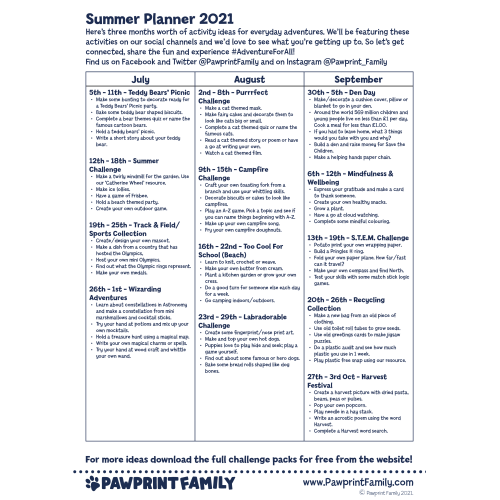 Summer Planner 2021