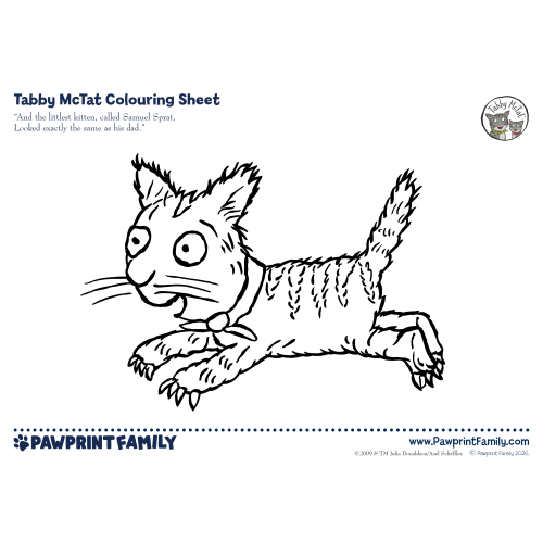 Tabby McTat Colouring Sheet - Samuel Sprat