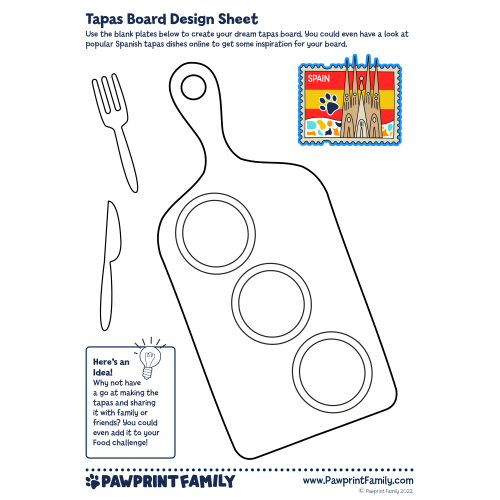 Tapas Board Design Sheet