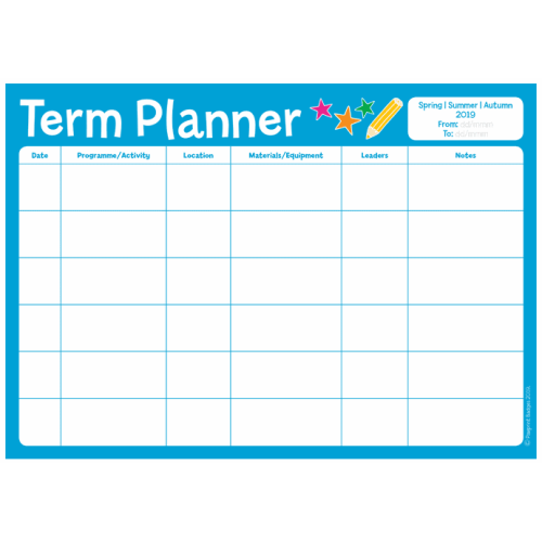 Term Planner - Blue