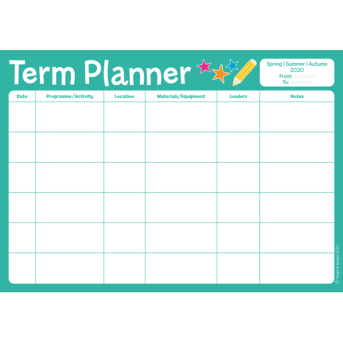 Term Planner - Teal