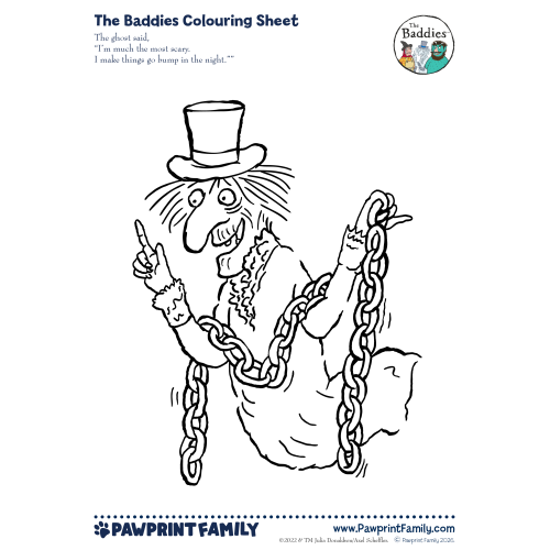 The Baddies Colouring Sheet - Ghost