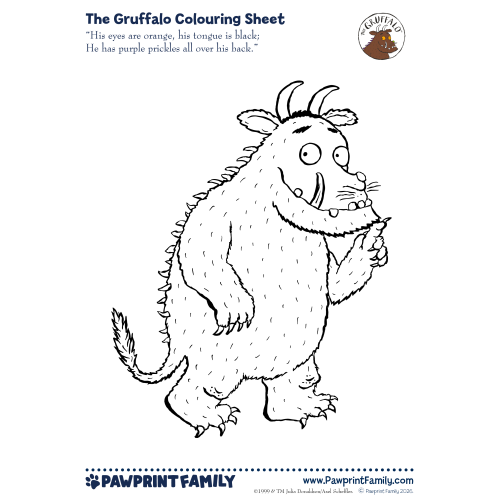 The Gruffalo Colouring Sheet - Gruffalo