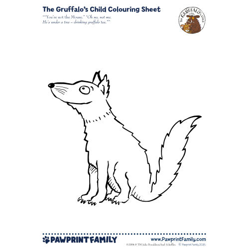 The Gruffalo's Child Colouring Sheet - Fox