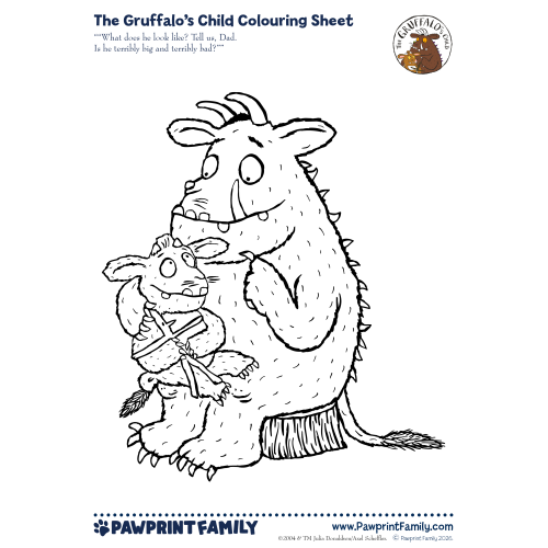 The Gruffalo's Child Colouring Sheet - Gruffalo Family
