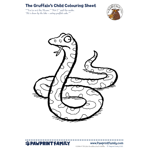The Gruffalo's Child Colouring Sheet - Snake