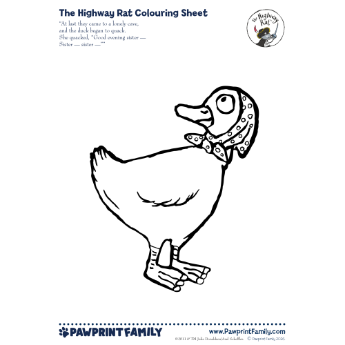 The Highway Rat Colouring Sheet - Duck
