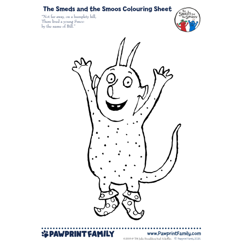 The Smeds and the Smoos Colouring Sheet - Bill