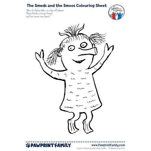 The Smeds and the Smoos Colouring Sheet - Janet