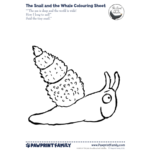 The Snail And The Whale Colouring Sheets 1