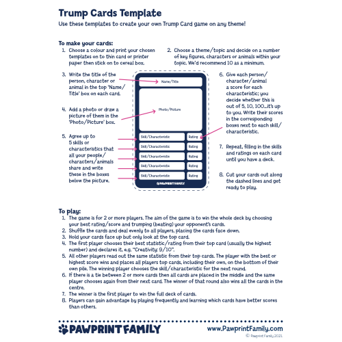 Trump Cards Template