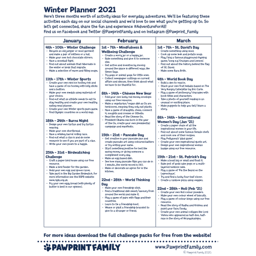 Winter Planner 2021