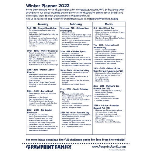 Winter Planner 2022