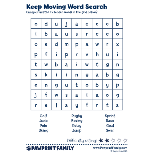 Word Searches - Keep Moving