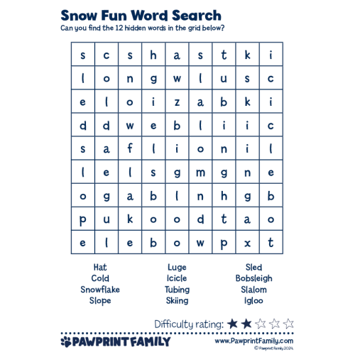 Word Searches - Snow Fun