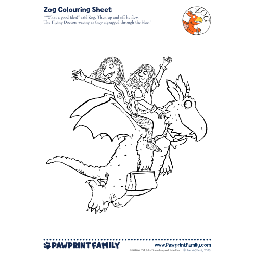 Zog Colouring Sheet - Flying Doctors