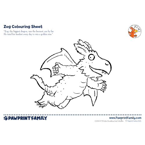 Zog Colouring Sheets Full Pack 2