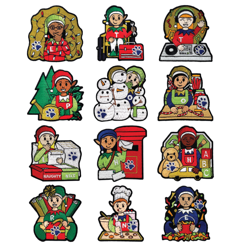 Photograph: 12 Day Advent Calendar - Festive Elves (Badges Only)