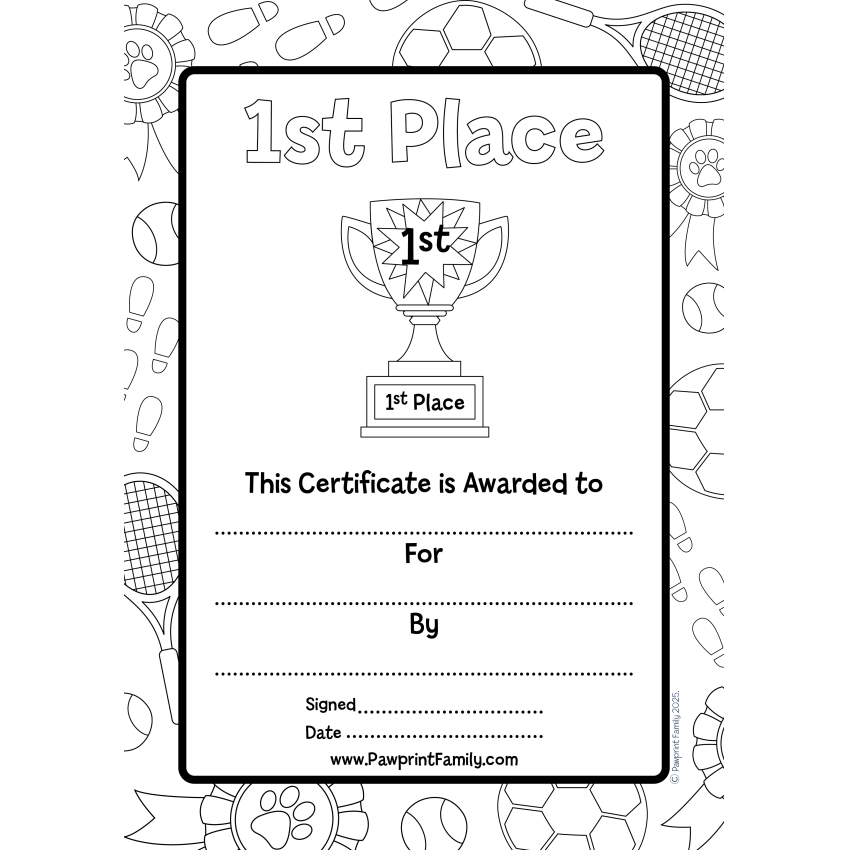 Photograph: 1st Place Certificate