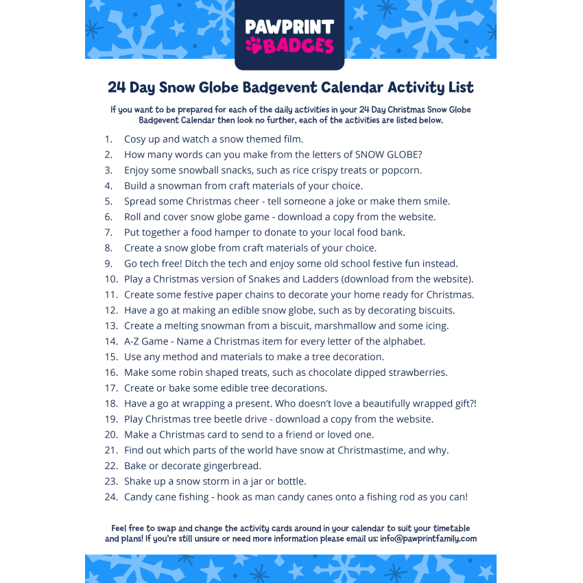 Photograph: 24 Day - Snow Globe Challenge List