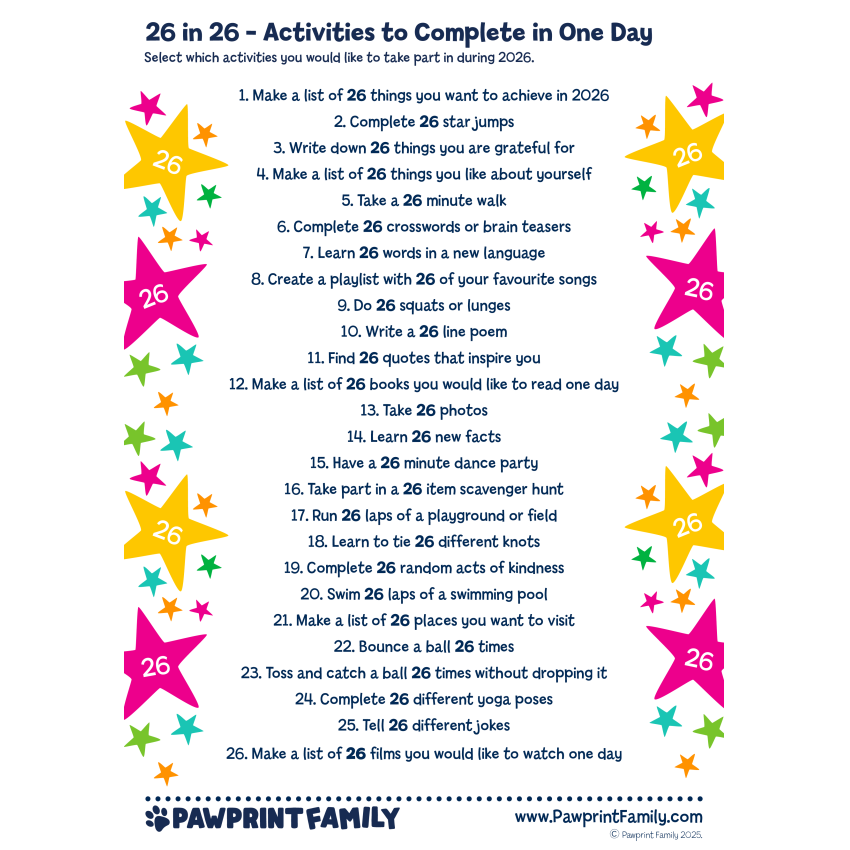 Photograph: 26 Activities in 2026