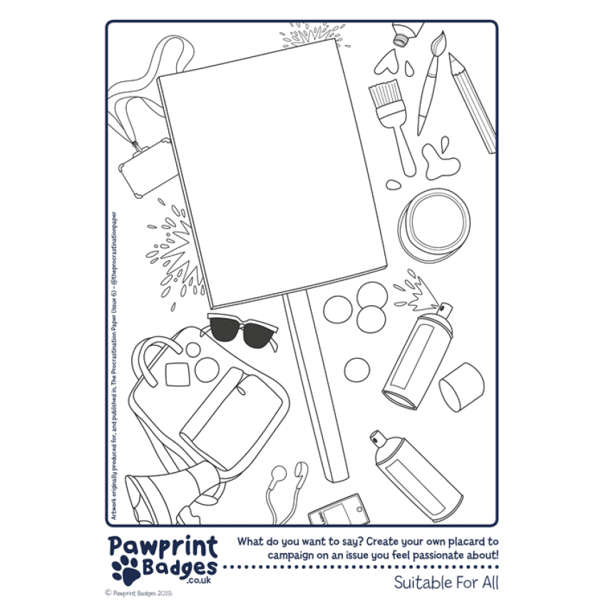 Photograph: Activism Colouring Sheet