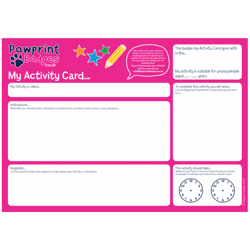 Photograph: Activity Card