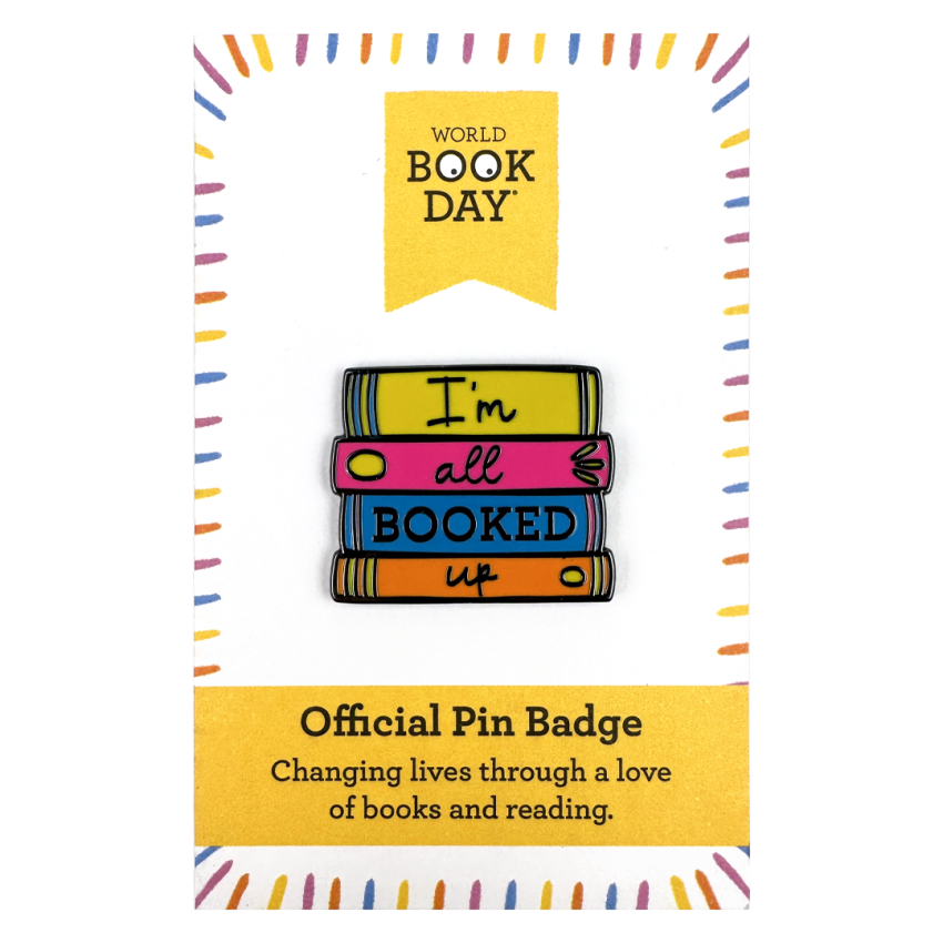 Photograph: All Booked Up Pin Badge