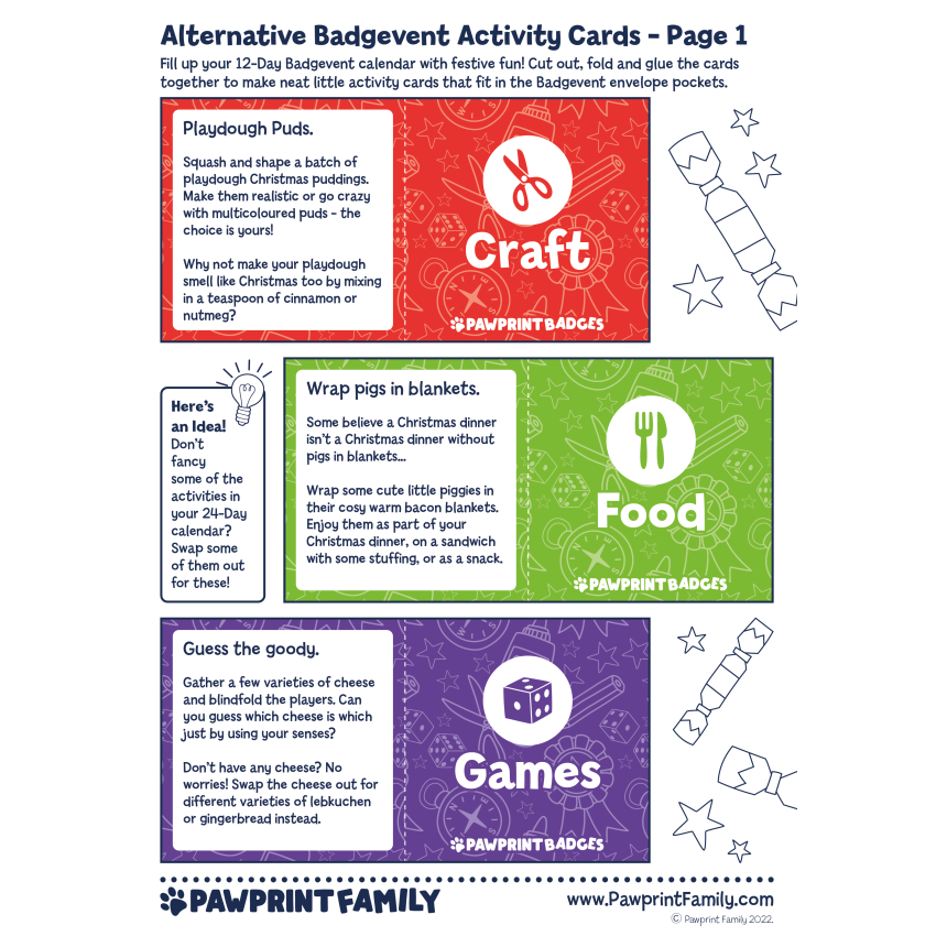 Photograph: Alternative Badgevent Activity Cards - Food