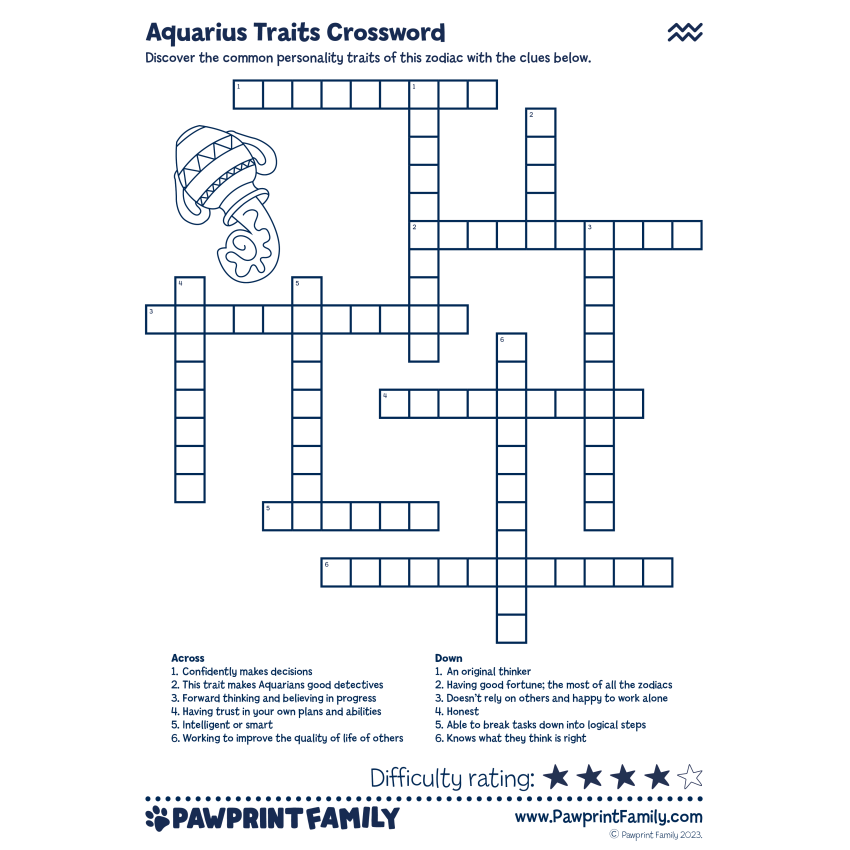 Photograph: Aquarius Traits Crossword