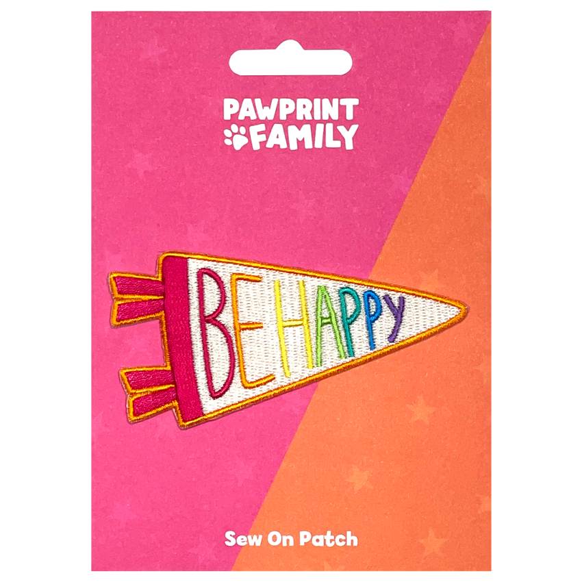 Photograph: Be Happy Sew On Patch