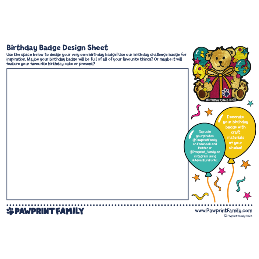 Photograph: Birthday Badge Design Sheet