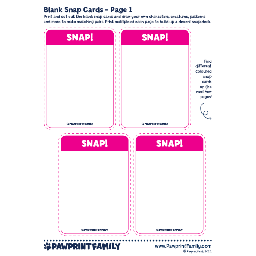 Photograph: Blank Snap Cards