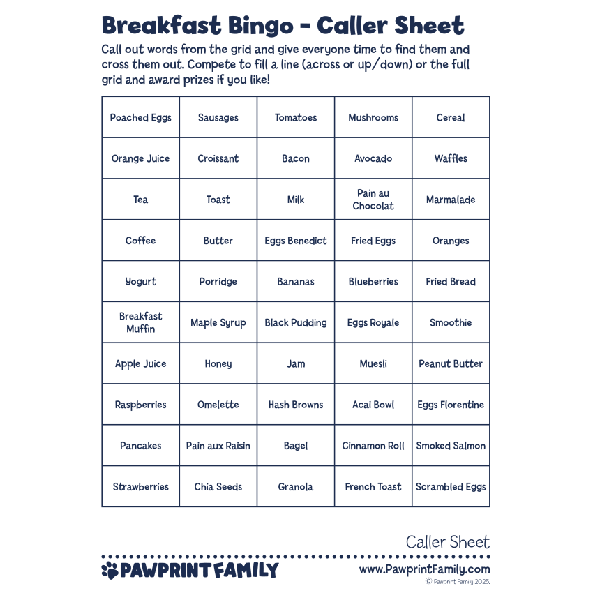 Photograph: Breakfast Bingo