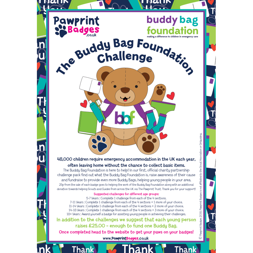 Photograph: Buddy Bag Foundation Challenge Pack