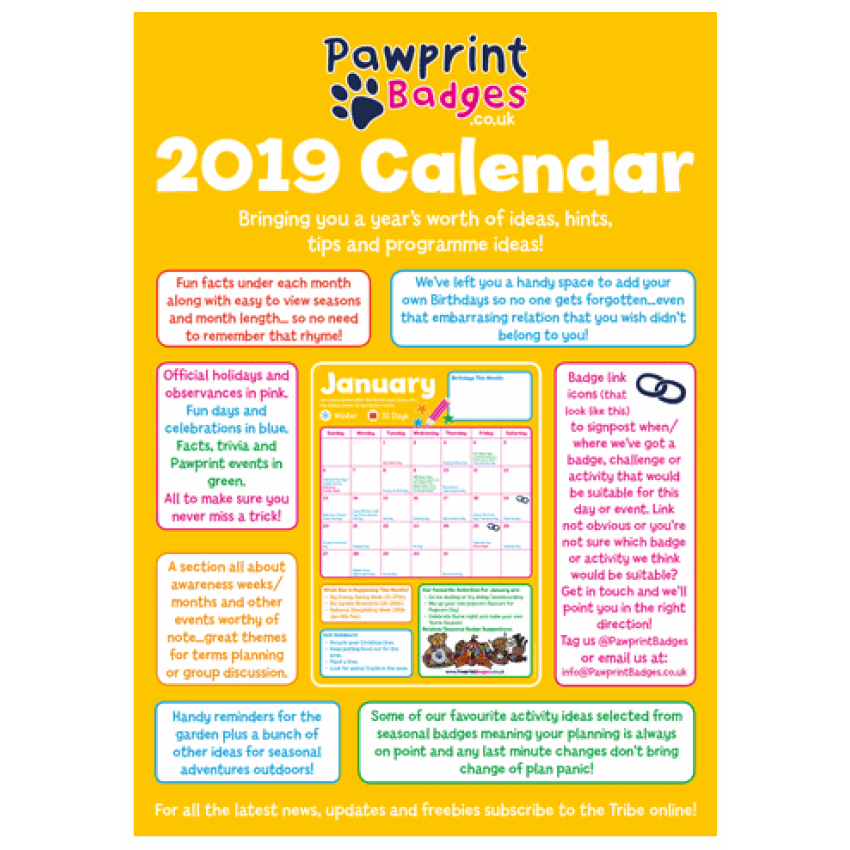 Photograph: Calendar 2019