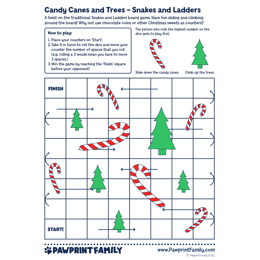 Photograph: Candy Canes and Trees Snakes and Ladders