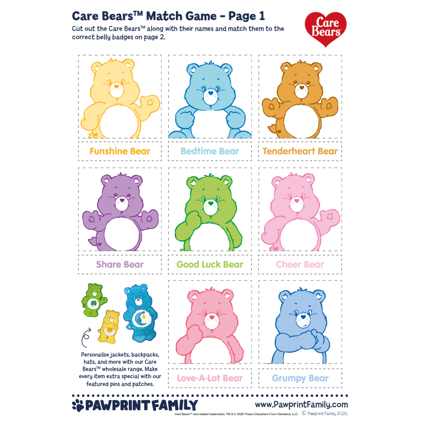 Photograph: Care Bears Match Game