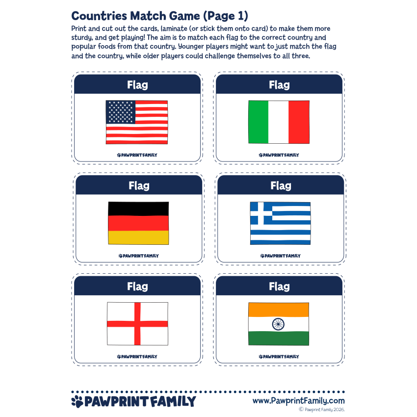 Photograph: Countries Match Game