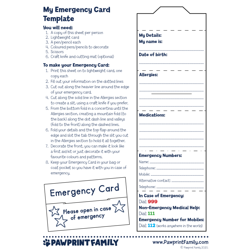 Photograph: Emergency Card