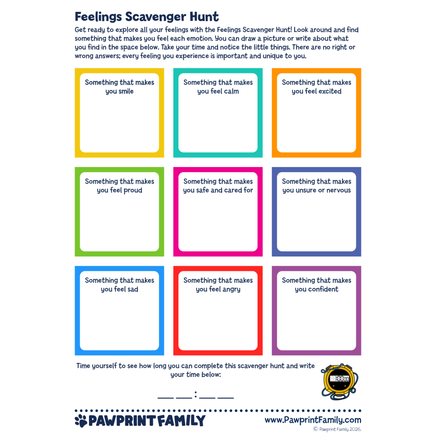 Photograph: Feelings Scavenger Hunt