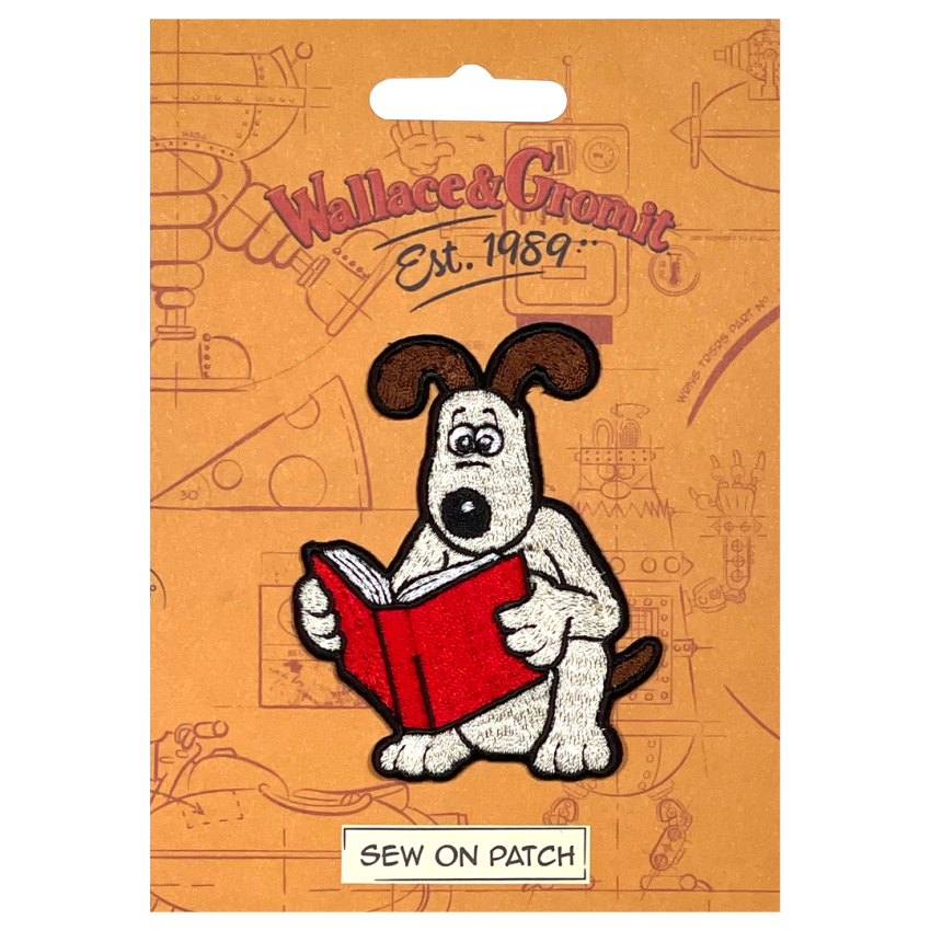 Photograph: Gromit Reading Sew On Patch