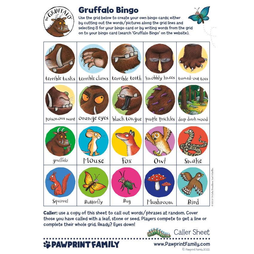 Photograph: Gruffalo Bingo