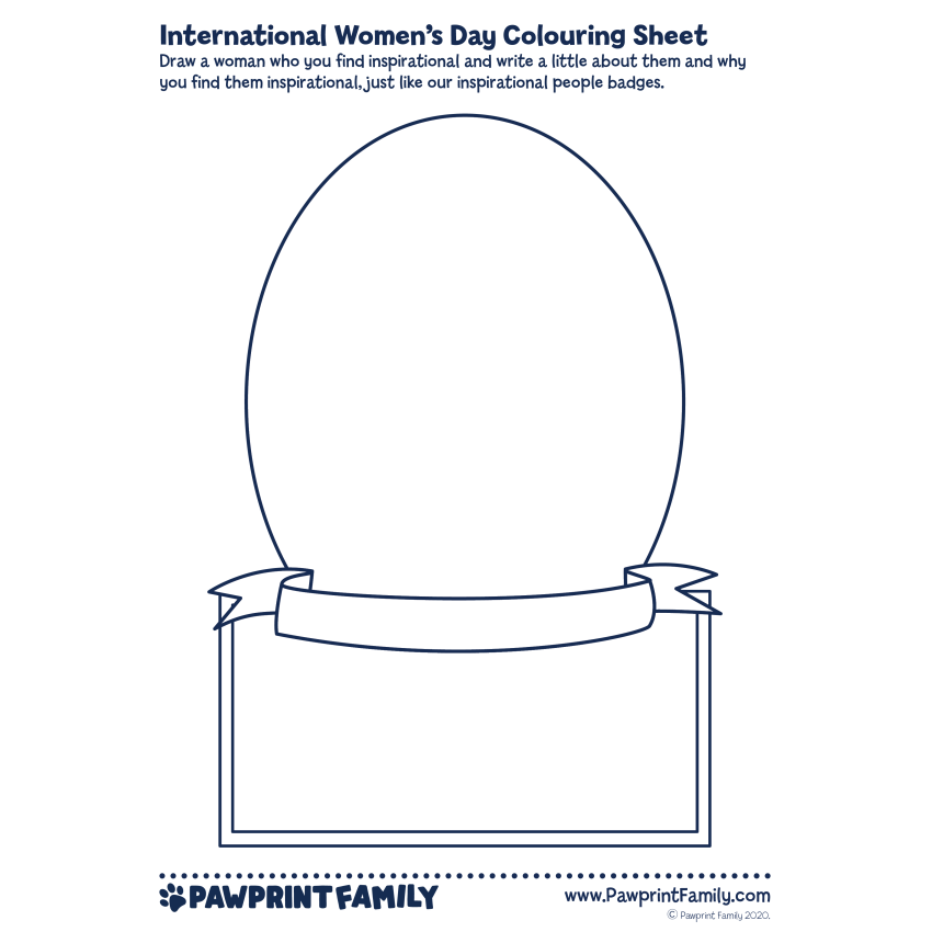 Photograph: International Women's Day Colouring Sheet