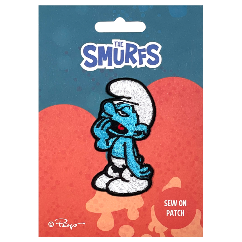 Photograph: Lazy Smurf Sew On Patch